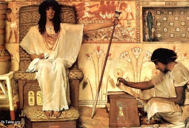 St-Takla.org         Image: Joseph, Overseer of Pharaoh's Granaries, by Lawrence Alma Tadema, 1874 :   ޡ       : ݡ     1874