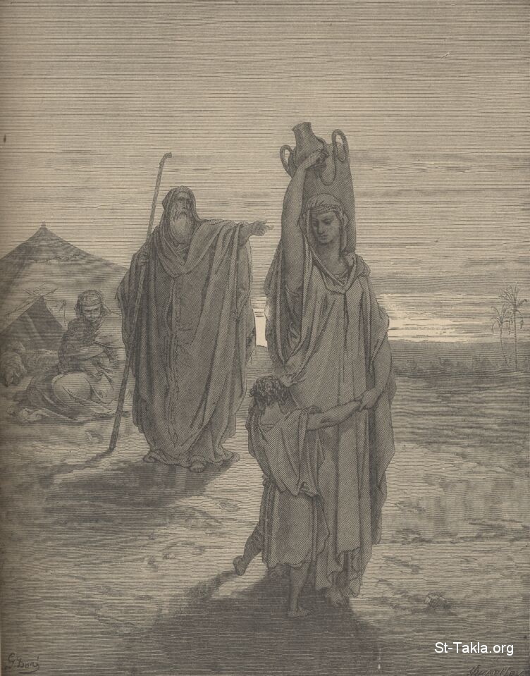 St-Takla.org Image: The expulsion of Hagar by Abraham - Gustave Dore     :     -   